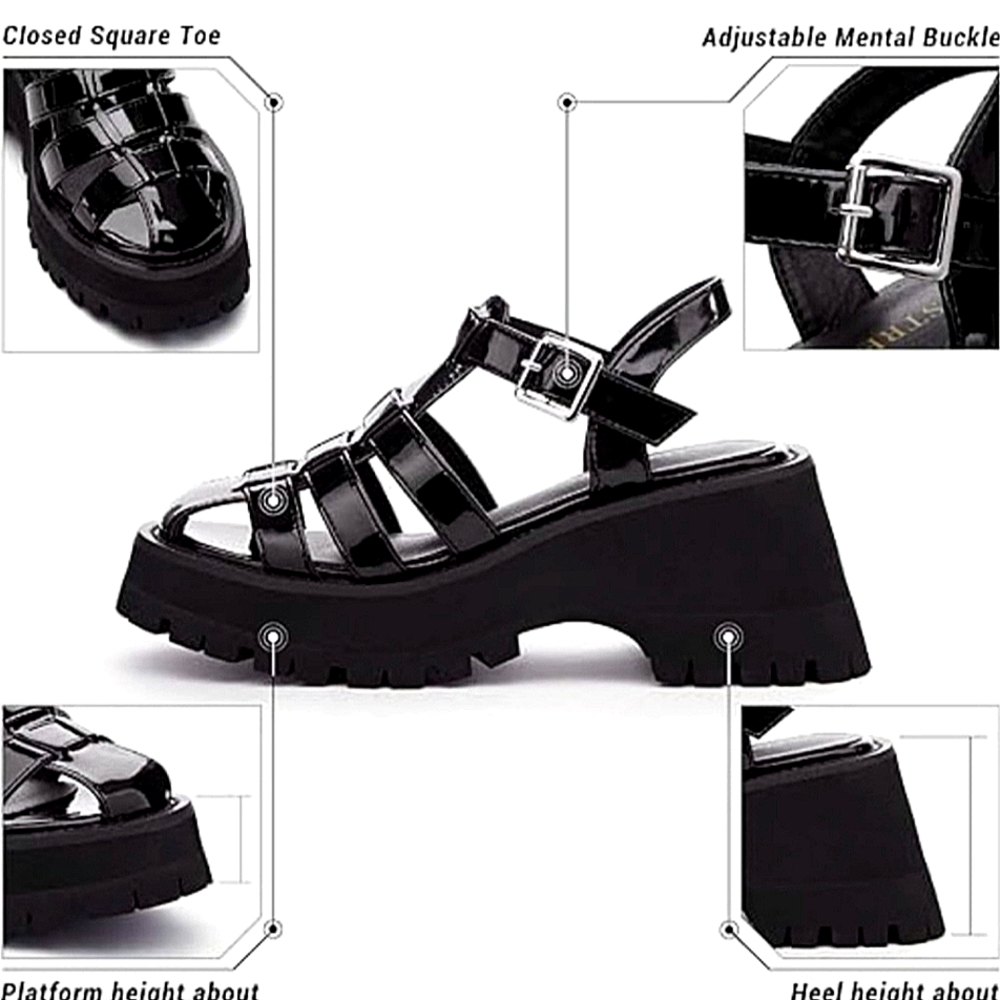 Black Platform Sandals
